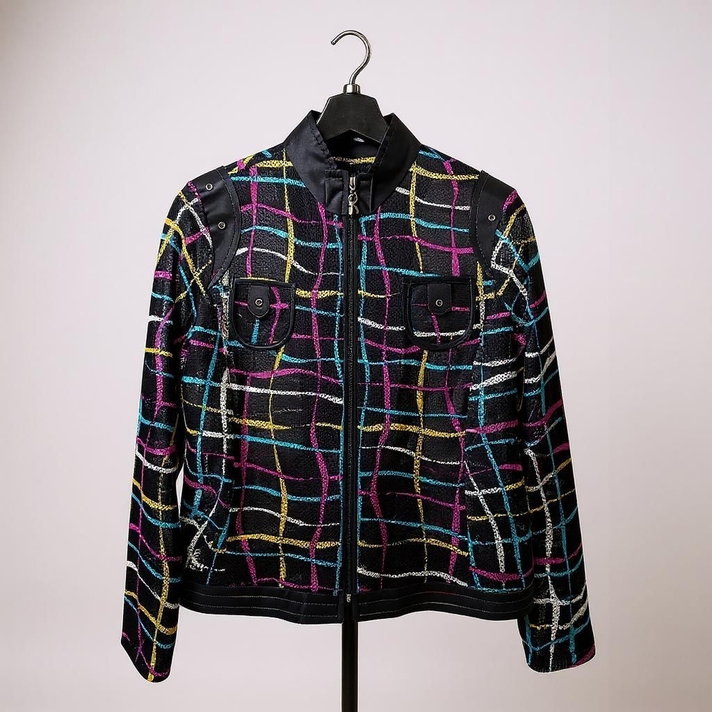 Women's Multicolor Plaid Jacket